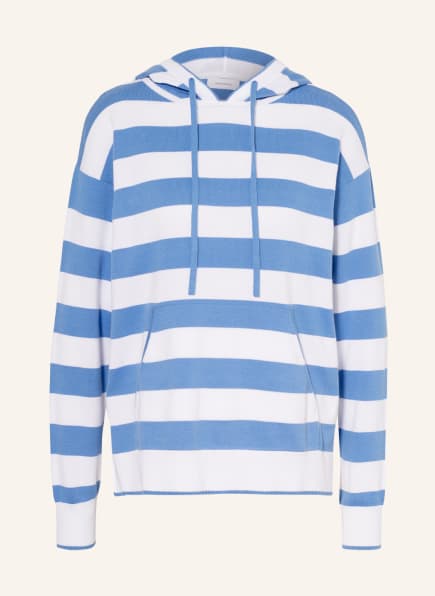 darling harbour Knit hoodie, Color: BLUE/ WHITE (Image 1)