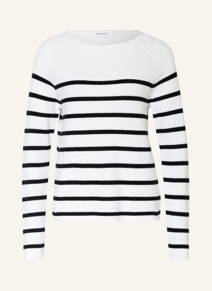 darling harbour Sweater , Color: WHITE/ DARK BLUE (Image 1)