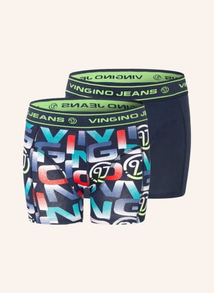 VINGINO 2er-Pack Boxershorts, Farbe: DUNKELBLAU/ ROT/ NEONGRÜN (Bild 1)