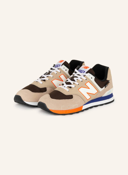 new balance Sneakers 574, Color: BEIGE/ BROWN (Image 1)