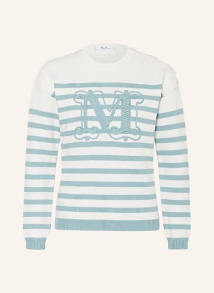 Max Mara Sweater RAGNO , Color: TURQUOISE/ WHITE (Image 1)