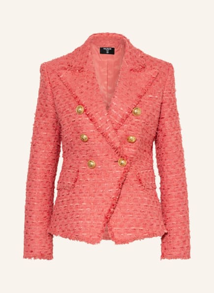 balmain pink tweed blazer