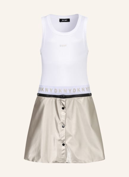 DKNY Kleid mit abnehmbarem Rock, Farbe: WEISS/ BEIGE/ SCHWARZ (Bild 1)
