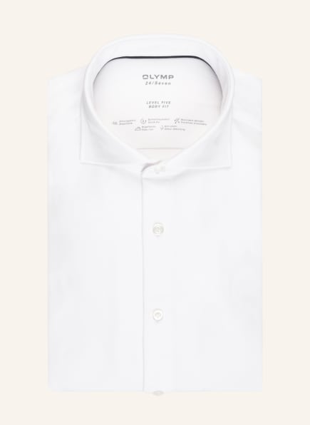 OLYMP Jerseyhemd Level Five 24/Seven body fit, Farbe: WEISS (Bild 1)