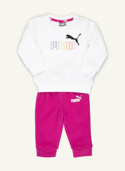 PUMA Set: Sweatshirt und Sweatpants, Farbe: WEISS/ FUCHSIA (Bild 1)