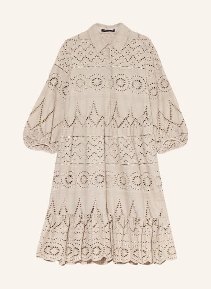 LUISA CERANO Dress in lace with 3/4 sleeves, Color: BEIGE (Image 1)