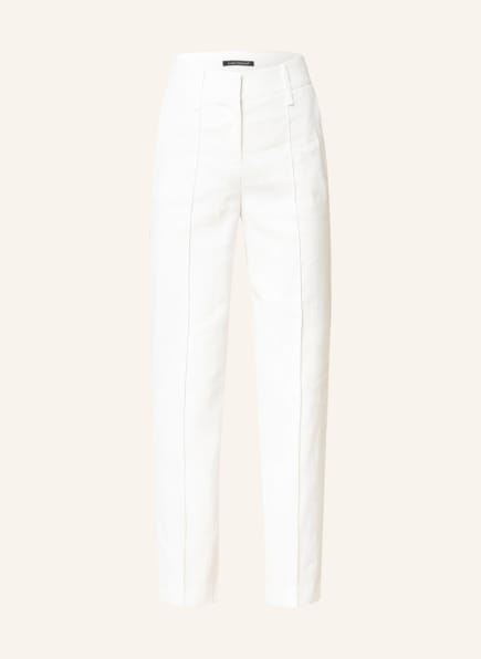 LUISA CERANO Trousers with linen, Color: WHITE (Image 1)