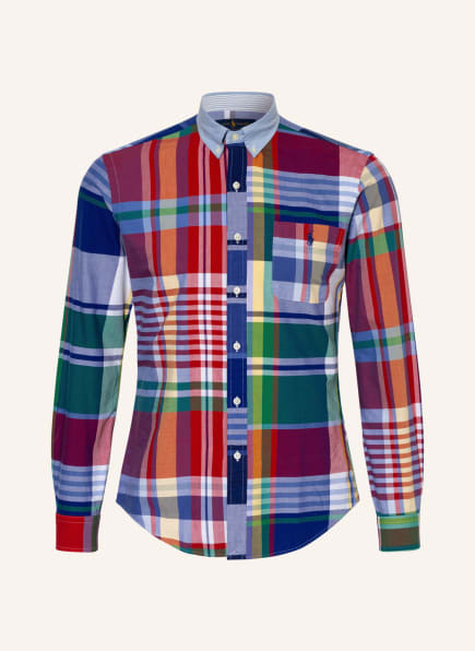 POLO RALPH LAUREN Oxfordhemd Slim Fit, Farbe: BLAU/ ROT/ GRÜN (Bild 1)