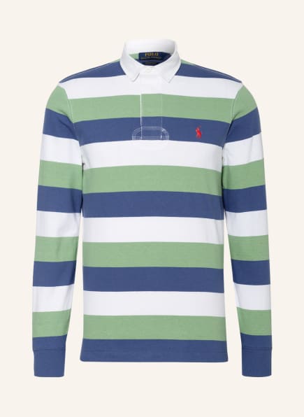 POLO RALPH LAUREN Jersey-Poloshirt Custom Slim Fit , Farbe: HELLGRÜN/ BLAU/ WEISS (Bild 1)