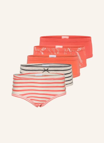Sanetta 5er-Pack Panties, Farbe: LACHS/ CREME/ DUNKELGRAU (Bild 1)