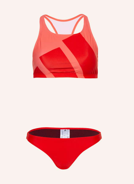 adidas Bustier-Bikini, Farbe: LACHS/ ROT (Bild 1)