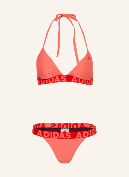 adidas Neckholder-Bikini BEACH mit UV-Schutz, Farbe: LACHS/ ROT (Bild 1)