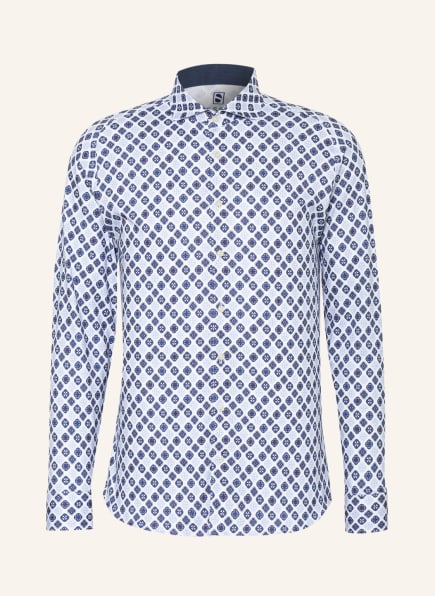DESOTO Jerseyhemd Slim Fit , Farbe: WEISS/ BLAU/ DUNKELBLAU (Bild 1)