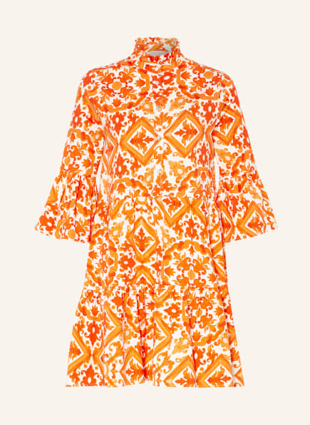 MRS & HUGS Kleid mit 3/4-Arm, Farbe: WEISS/ ORANGE (Bild 1)