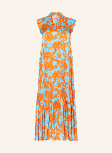 MRS & HUGS Kleid mit Rüschenbesatz, Farbe: HELLBLAU/ ORANGE (Bild 1)