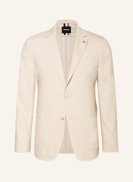BOSS Blazer HENRY Slim Fit with linen, Color: 131 Open White (Image 1)