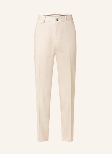 BOSS Suit trousers GENIUS slim fit with linen, Color: 131 Open White (Image 1)