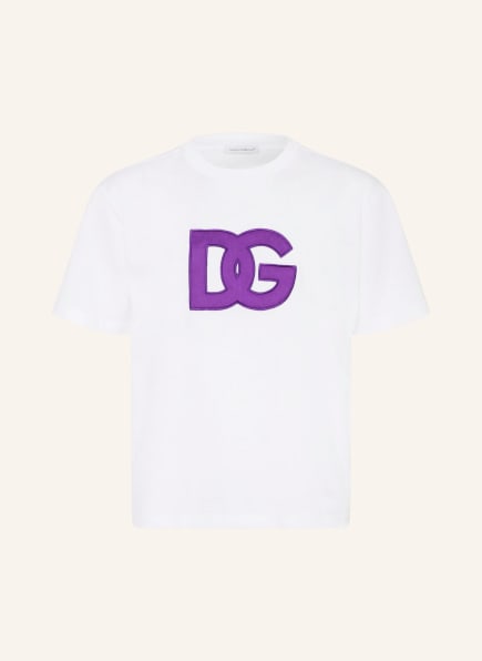 DOLCE & GABBANA T-Shirt , Farbe: WEISS/ DUNKELLILA (Bild 1)