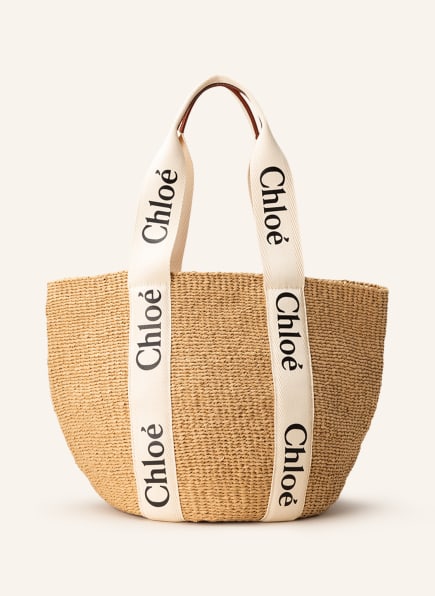 Chloé Shopper WOODY LARGE, Color: WHITE (Image 1)