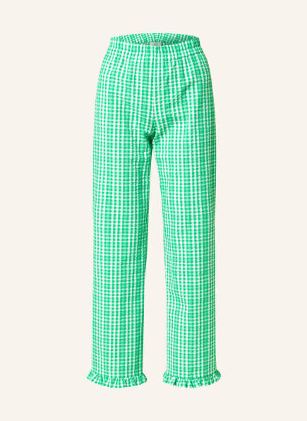 ENVII Trousers ENSUSAN, Color: WHITE/ GREEN (Image 1)
