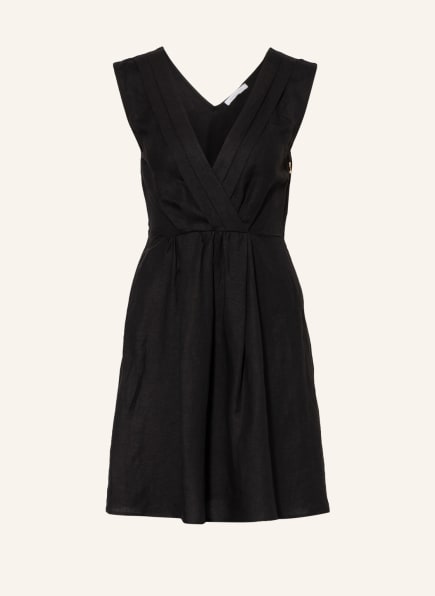 PATRIZIA PEPE Dress with linen, Color: BLACK (Image 1)
