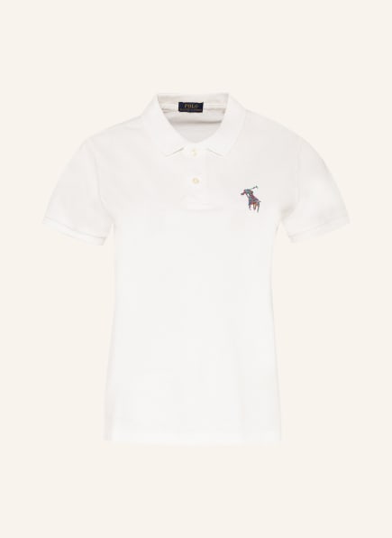 POLO RALPH LAUREN Piqué polo shirt with beading, Color: ECRU (Image 1)