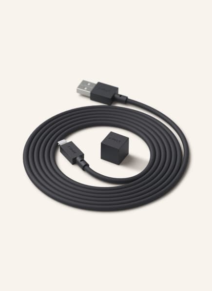 AVOLT Przewód USB Lightning CABLE 1, Kolor: CZARNY (Obrazek 1)