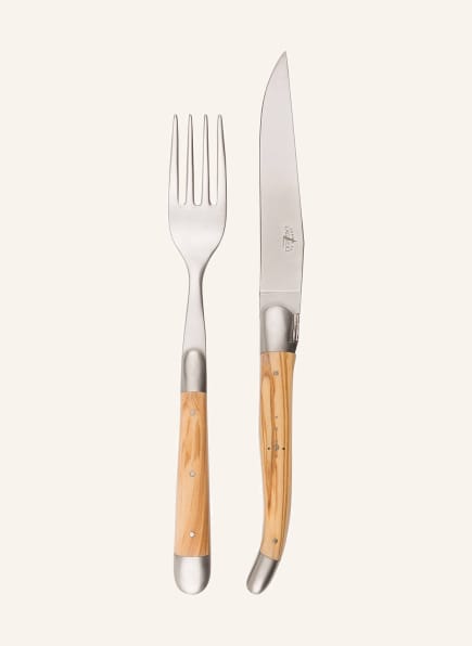 FORGE DE LAGUIOLE 2-piece Cutlery set, Color: OLIVE (Image 1)