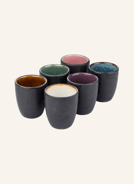 Bitz Set of 6 espresso cups, Color: PINK/ PURPLE/ BLUE/ GREEN/ WHITE (Image 1)