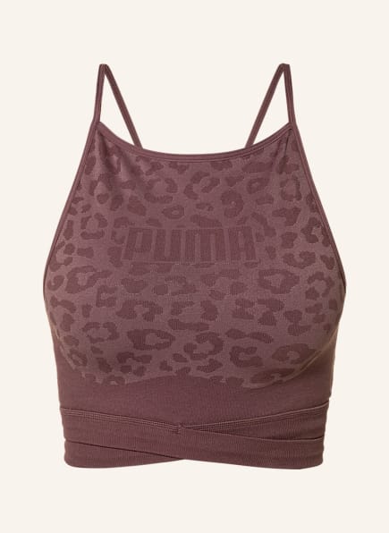 PUMA Sports bra FORMKNIT SEAMLESS, Color: 75 Dusty Plum-leopard print (Image 1)