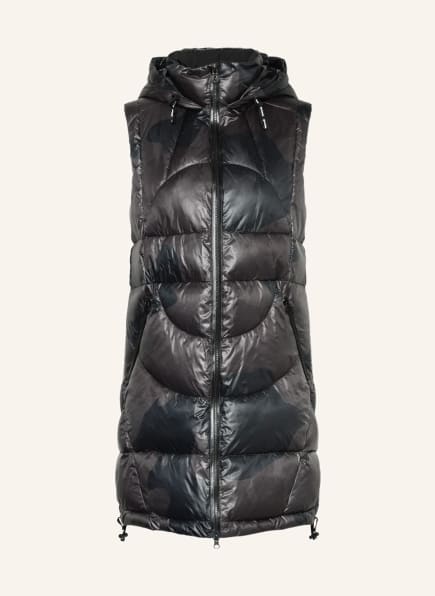 ULLI EHRLICH SPORTALM Quilted vest in black/ dark green - Buy Online ...