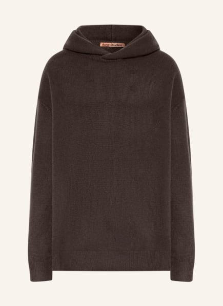 Acne Studios Knit hoodie with cashmere , Color: DARK BROWN (Image 1)