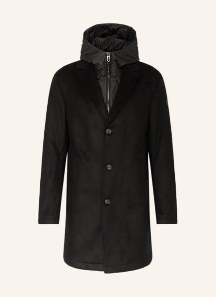 JOOP! Wool coat MAILOR with removable trim, Color: BLACK (Image 1)