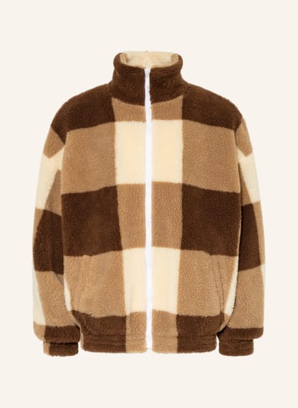 DRÔLE DE MONSIEUR Teddy jacket, Color: ECRU/ BEIGE/ BROWN (Image 1)