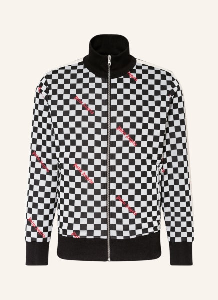 Palm Angels Training jacket with tuxedo stripe, Color: BLACK/ RED (Image 1)