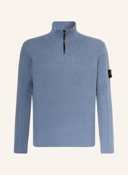 STONE ISLAND Half-zip sweater, Color: BLUE (Image 1)