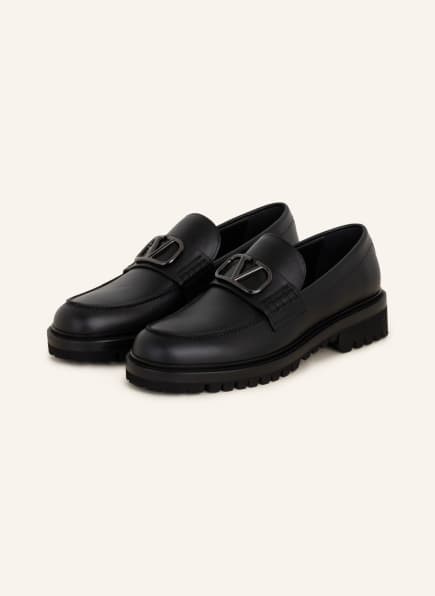 VALENTINO GARAVANI Loafers V-LOGO, Color: BLACK (Image 1)