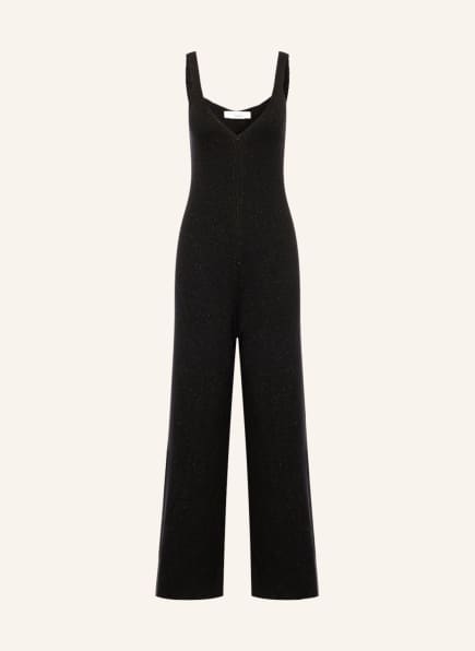 Marc O'Polo DENIM Knit jumpsuit with glitter thread, Color: BLACK (Image 1)