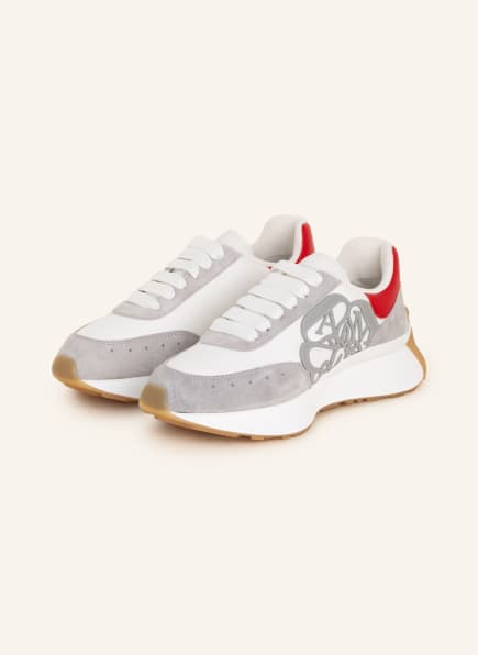 Alexander McQUEEN Sneakers, Color: WHITE/ LIGHT GRAY/ RED (Image 1)