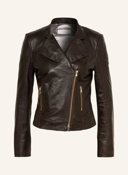 brown leather jacket womens cheap