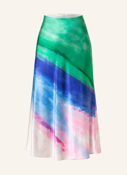 (THE MERCER) N.Y. Silk skirt, Color: GREEN/ DARK BLUE/ PINK (Image 1)
