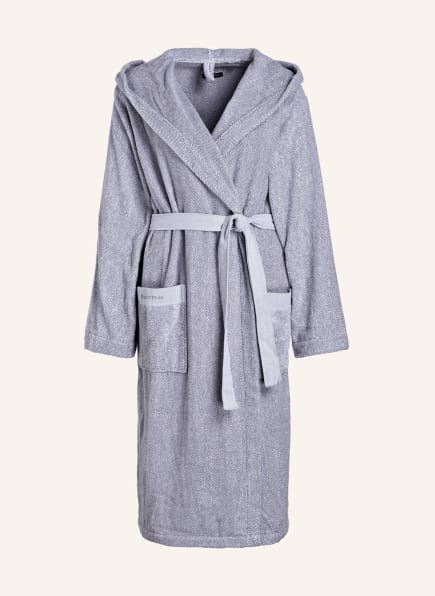 Marc O'Polo Unisex bathrobe MELANGE with hood, Color: GRAY MÉLANGE (Image 1)