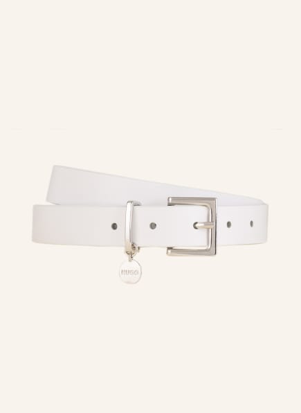 HUGO Leather belt AMELIA , Color: WHITE (Image 1)