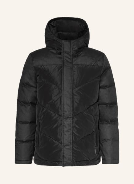 LA MARTINA Down jacket in mixed materials, Color: BLACK (Image 1)