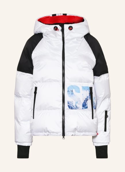 SPORTALM Down ski jacket, Color: WHITE/ BLACK/ LIGHT BLUE (Image 1)
