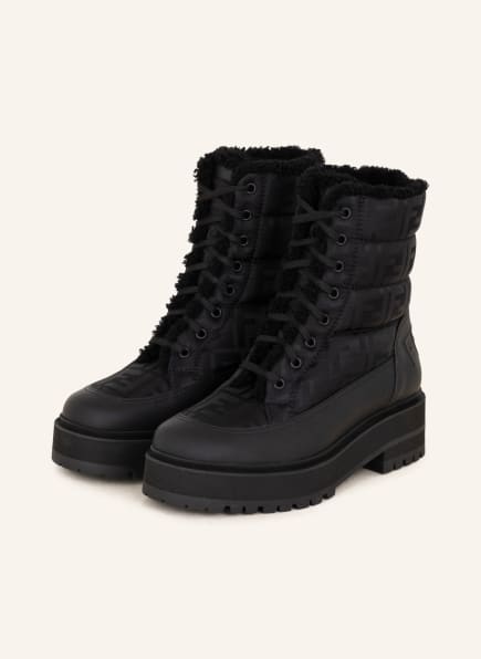 fendi biker boots black