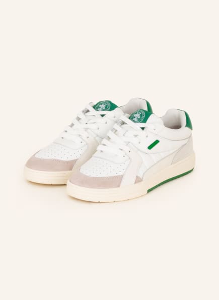 Palm Angels Sneakers PALM UNIVERSITY, Color: WHITE/ GREEN/ LIGHT GRAY (Image 1)