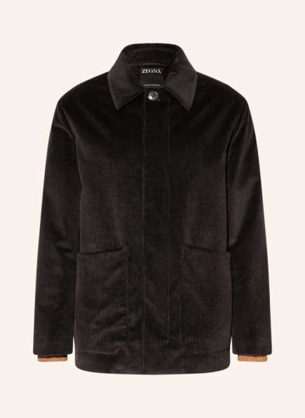 ZEGNA Corduroy jacket, Color: BLACK/ COGNAC (Image 1)