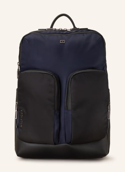 TOMMY HILFIGER Backpack CITY COMMUTER with laptop compartment, Color: DARK BLUE/ BLACK (Image 1)