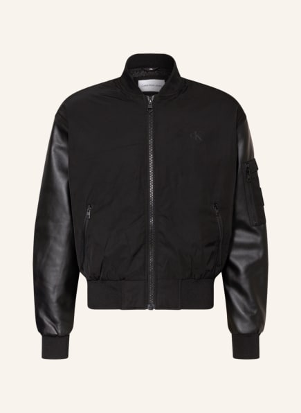 Calvin Klein Jeans Jacket in leather look, Color: BLACK (Image 1)